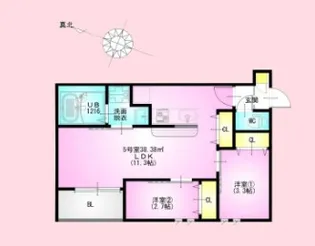 REGALEST KB 土呂駅前【3階】の間取り