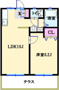綿貫ハイツA【1階】の間取り