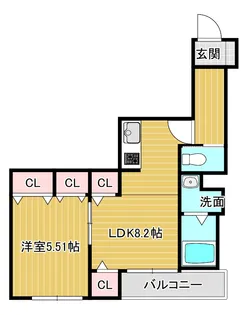 フォリア大山【1階】の間取り