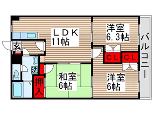 山善ビル【5階】の間取り