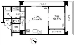 ジェイスクエア巣鴨【5階】の間取り