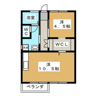 ユニメントコバヤシ1【1階】の間取り