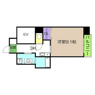 アゼリア南はりま【8階】の間取り