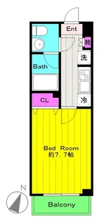 LOC’SIKUTA(ロックス生田)【3階】の間取り