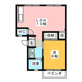 サンビレッジ長良II B棟【2階】の間取り