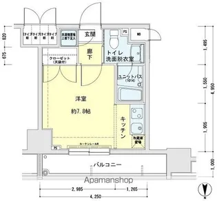 メインステージ錦糸町駅前II【8階】の間取り