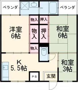 サンライズ高砂 4号棟【1階】の間取り