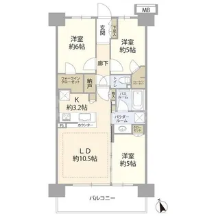 シティテラス八潮(030728)【7階】の間取り