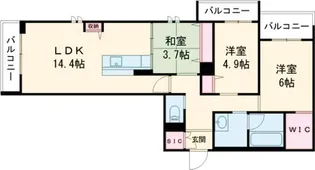 シャーメゾンComforza【2階】の間取り