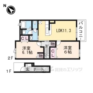 フリーデ・ドレミ2【2階】の間取り