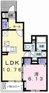 オー テリトワール【1階】の間取り