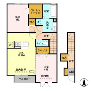 ル・ジャルダン A【2階】の間取り