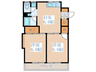パームハイツ【2階】の間取り