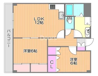 翔阿園マンション【5階】の間取り