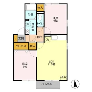 ビリーヴ B【2階】の間取り