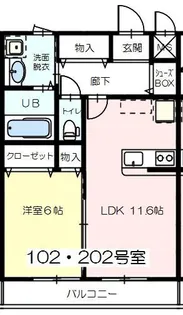リリーゲート【2階】の間取り