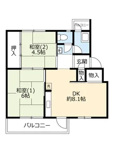 UR香里【4階】の間取り