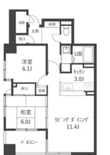 カブラキィノ【9階】の間取り