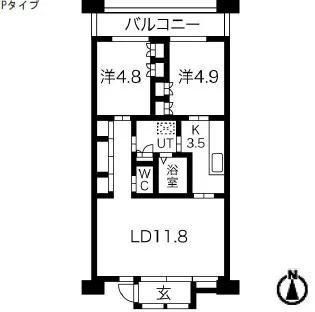 シティコート目黒【3階】の間取り