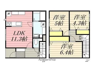 FLOW野中町【1階】の間取り