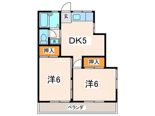 第16オレンジハウス【2階】の間取り