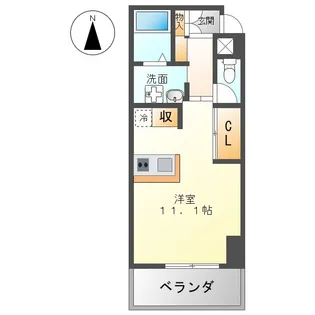 鶴舞ガーデンコート【1階】の間取り