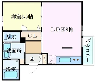 月光府中大通【1階】の間取り