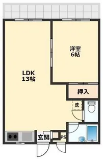 アーバンハイツ ビーハイヴ 野洲市小篠原【1階】の間取り