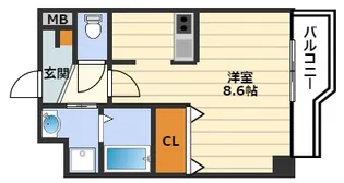 NAKAZAKI NO.66【7階】の間取り