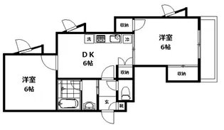 シュロス中野【2階】の間取り