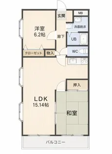 新町マンション【4階】の間取り