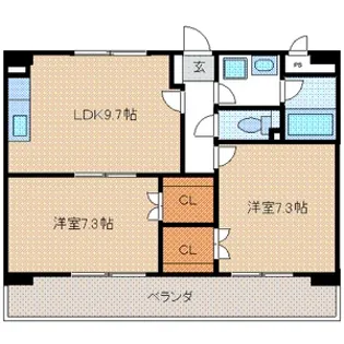 ラ・フォレ・ルアンテンヌ【5階】の間取り