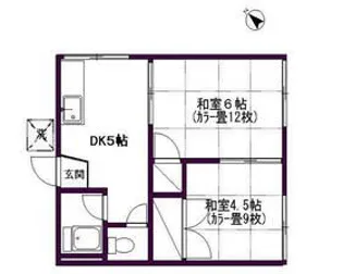 文月荘【2階】の間取り
