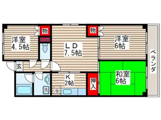 リヴェールアサミ【2階】の間取り