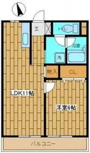 ユアーキャッスル【1階】の間取り