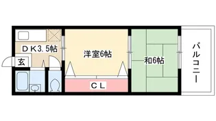 カトレアハイツ【2階】の間取り