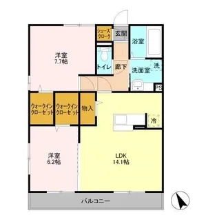 アルカディアAB【3階】の間取り
