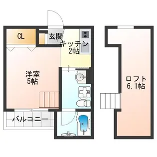 Lirest Suminoe【1階】の間取り