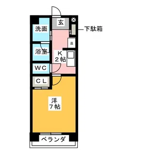 ラフィネ多屋III【9階】の間取り