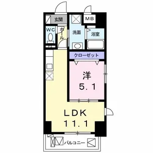 クラシェス新長田【11階】の間取り