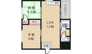 桜井ハイツ【4階】の間取り