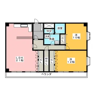 クレールモリ【2階】の間取り