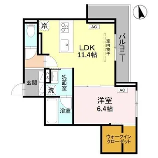 RESIDENCE KAZE 楓【2階】の間取り