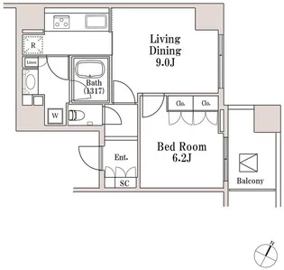 LaSante一番町【5階】の間取り