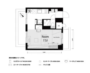 中銀ベル築地マンシオン【10階】の間取り