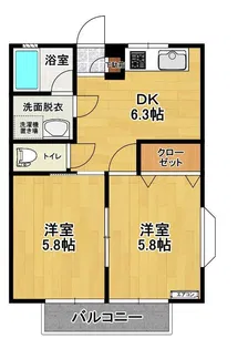 サンパレスオトロ【1階】の間取り