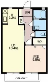 フロンテ住上【2階】の間取り