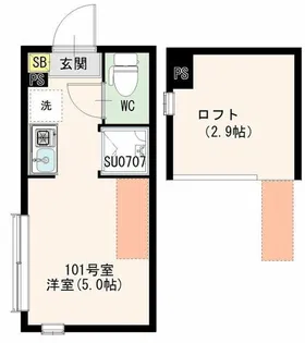 アイオライト【1階】の間取り