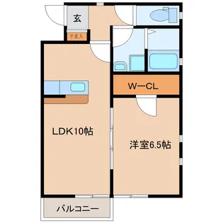 アヴェニールシラハギ【1階】の間取り