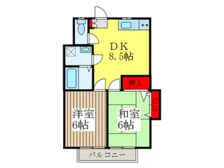 エ-デルハイム【1階】の間取り